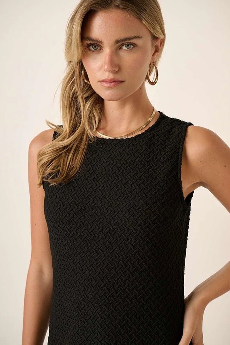 Mittoshop Side Slit round Neck Sleeveless Dress