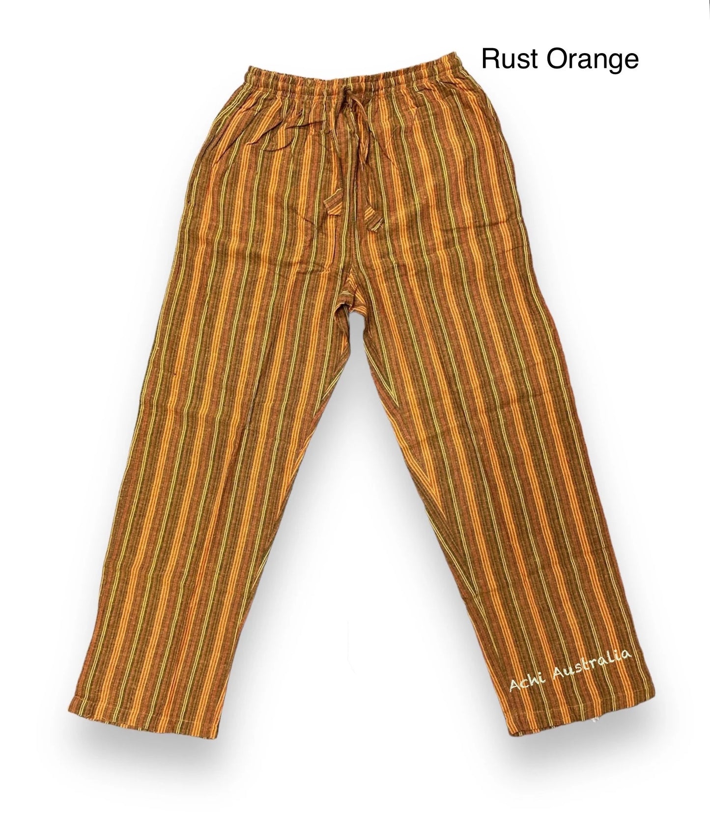 Hippie Mens Cotton Stripe Pants