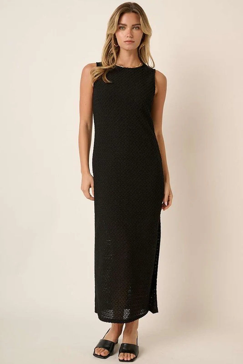 Mittoshop Side Slit round Neck Sleeveless Dress