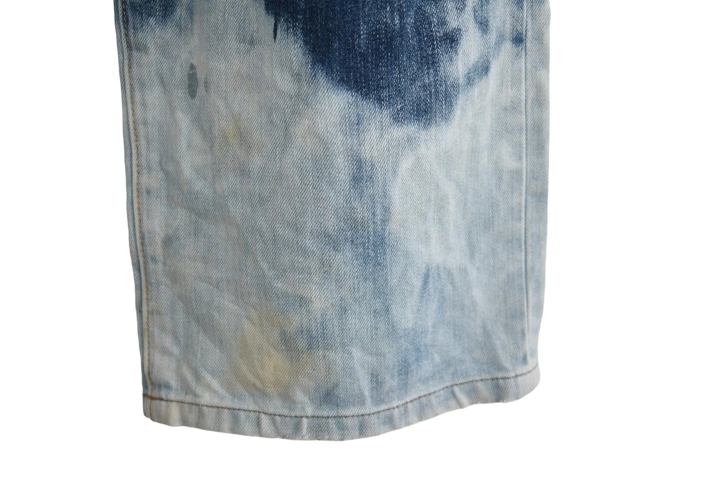 Wide Leg Japanese Bleach Jeans W36