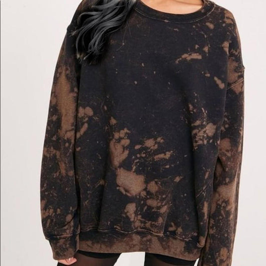 Reverse Tie Dye Sweatshirt/ Bleached Sweatshirt/ Reverse Tie Dye/ Acid Washed Sweatshirt/