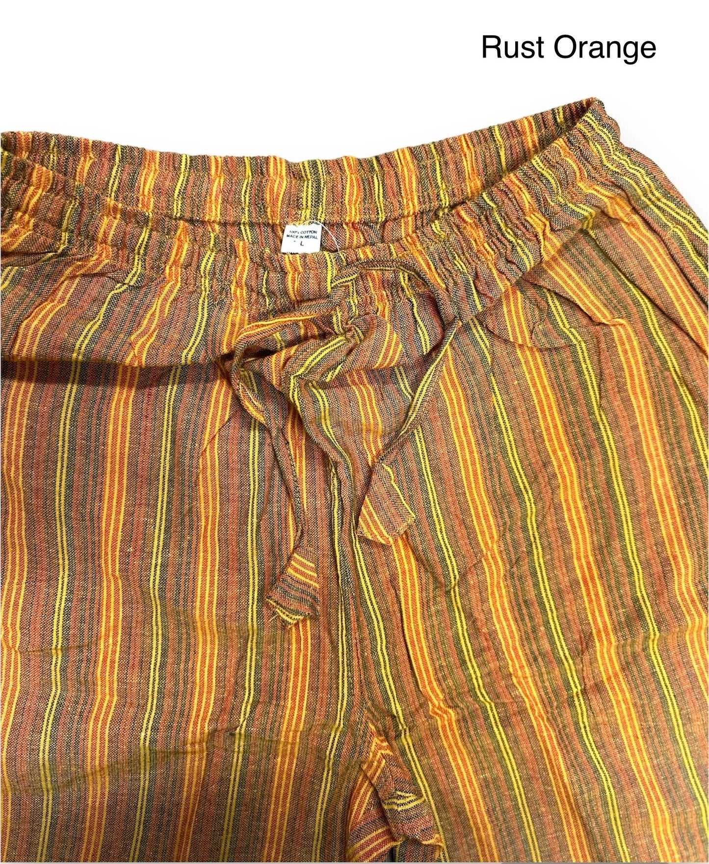 Hippie Mens Cotton Stripe Pants