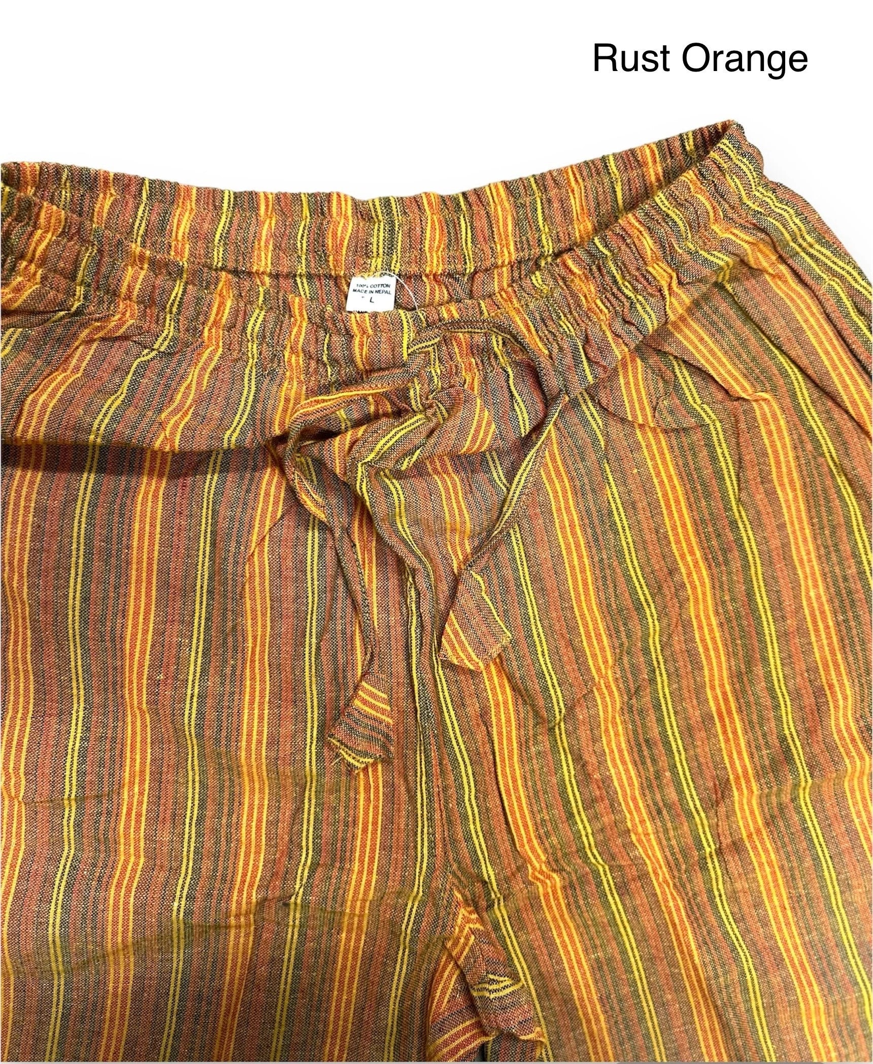 Hippie Mens Cotton Stripe Pants